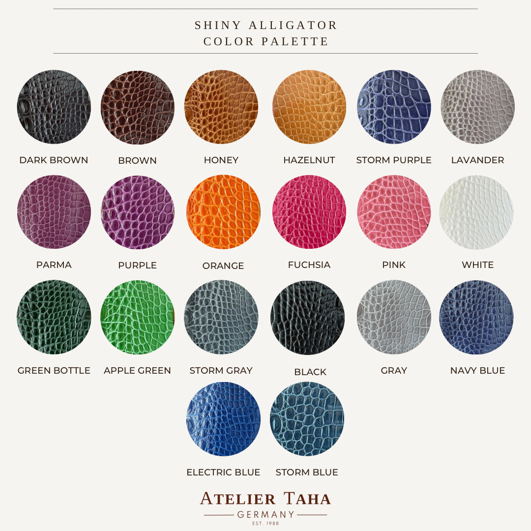 Cartier Santos Leather Strap WSSA (Medium & Large) – Quick Release Compatible Shiny Alligator Leather