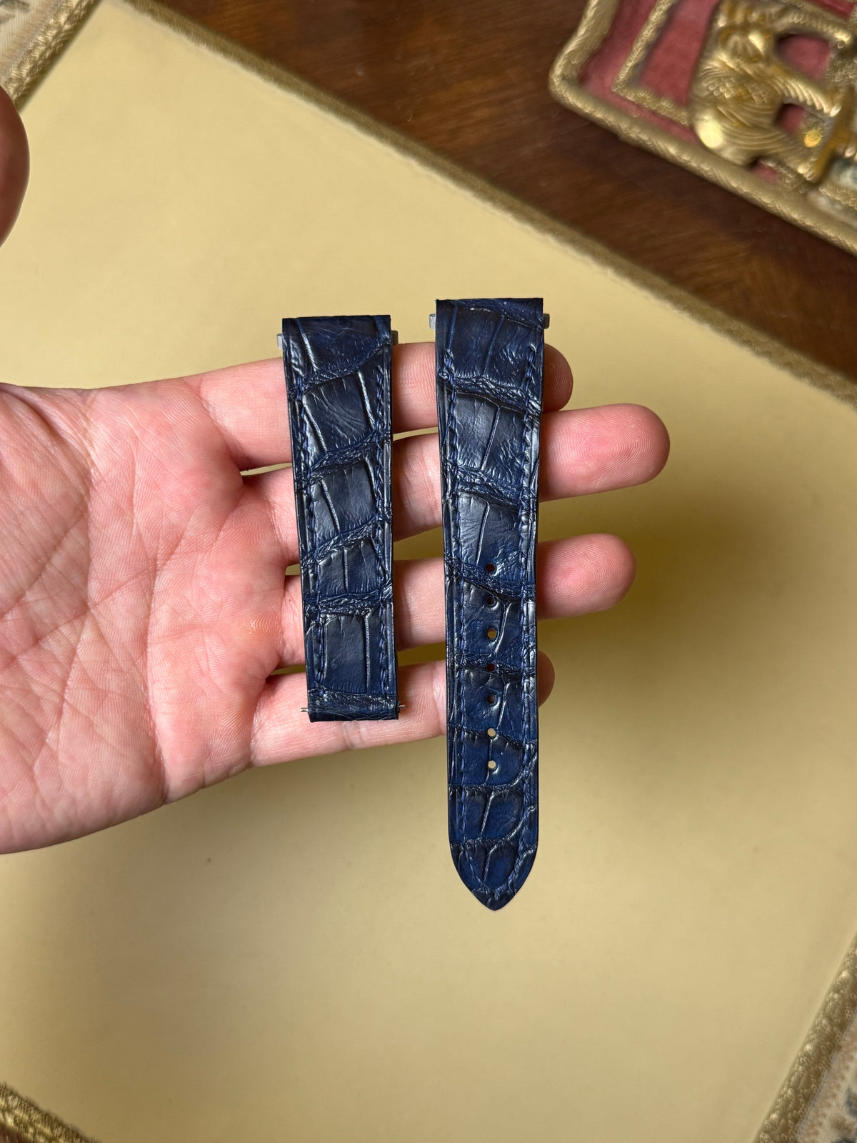 Cartier Santos Lederarmband WSSA (Medium & Large) – großgenarbtes Alligatorleder, kompatibel mit Schnellwechselsystem