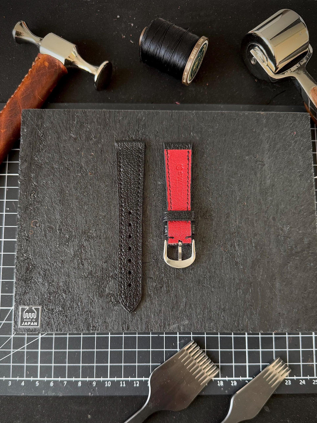 Bespoke Handmade Chévre Sully Leather Watch Strap