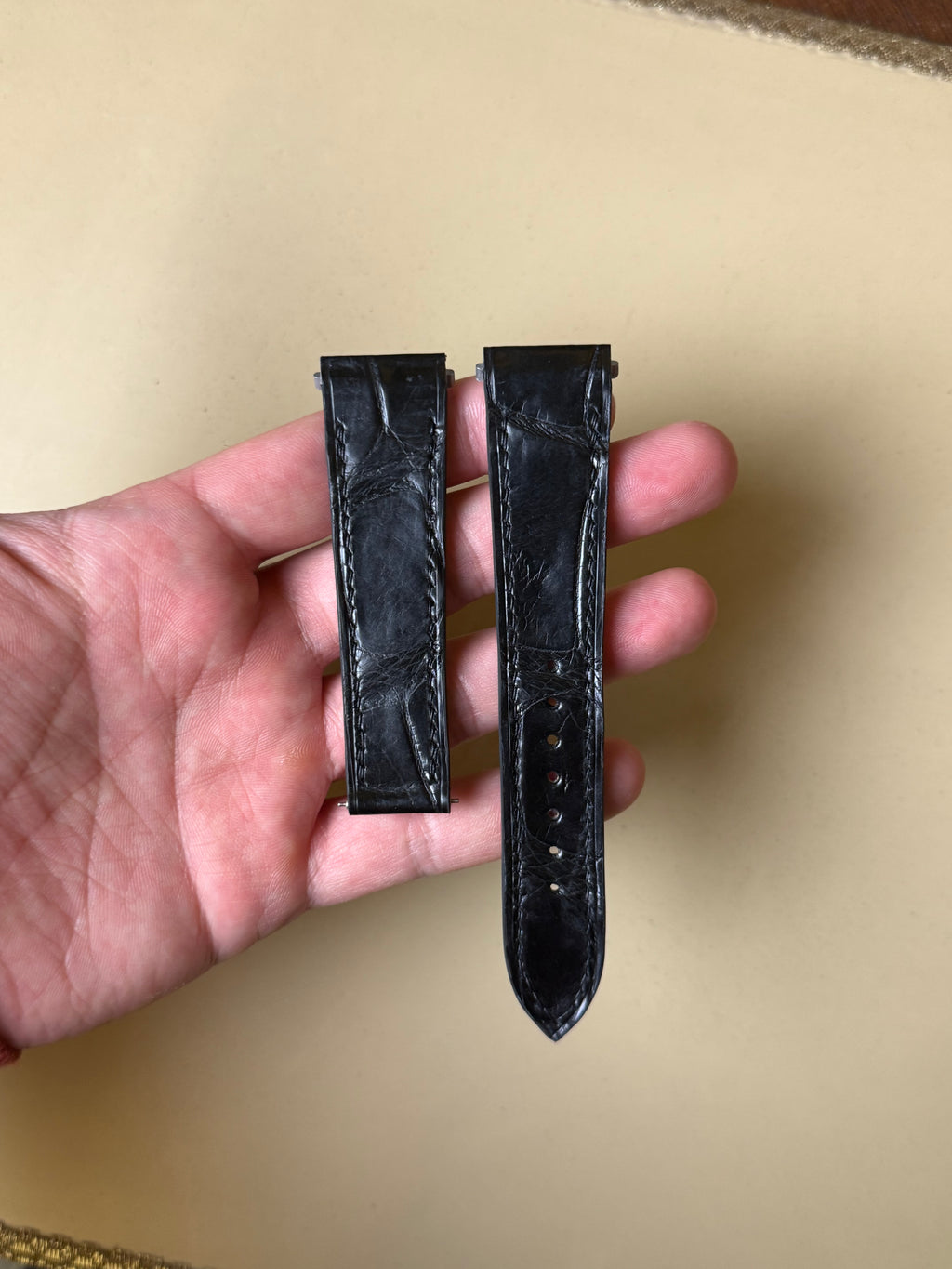 Cartier Santos Large Grain Alligator Leather Strap WSSA (Medium & Large) – Quick Release Compatible