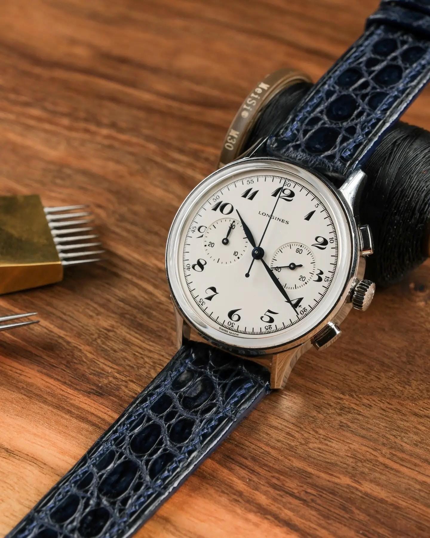 Bespoke Handmade Matte Alligator Leather Watch Strap