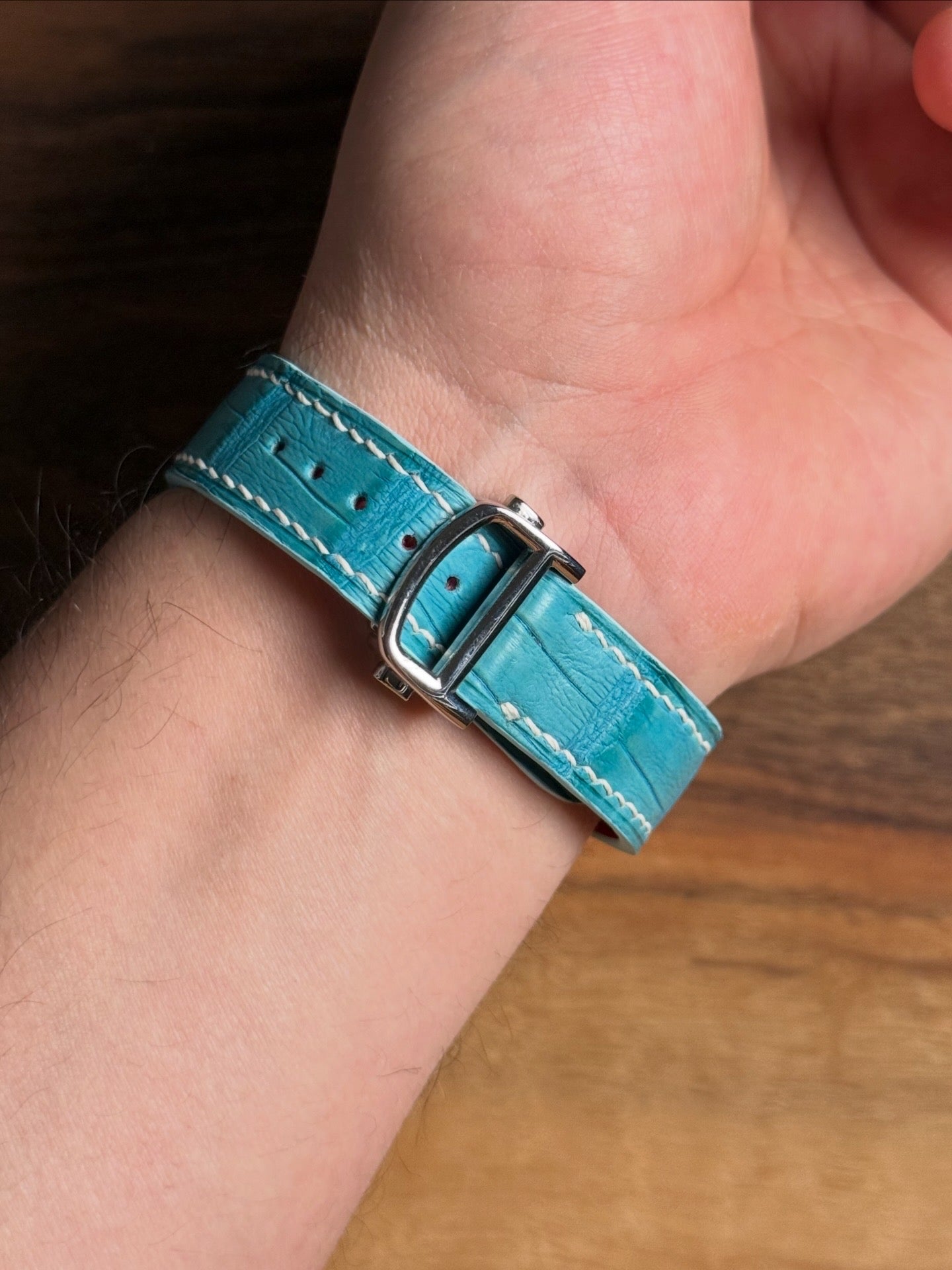 Cartier Santos Large Grain Alligator Leather Strap WSSA (Medium & Large) – Quick Release Compatible