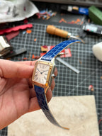 Cartier Santos Dumont Leather Strap – Quick Release Compatible Shiny Alligator Leather