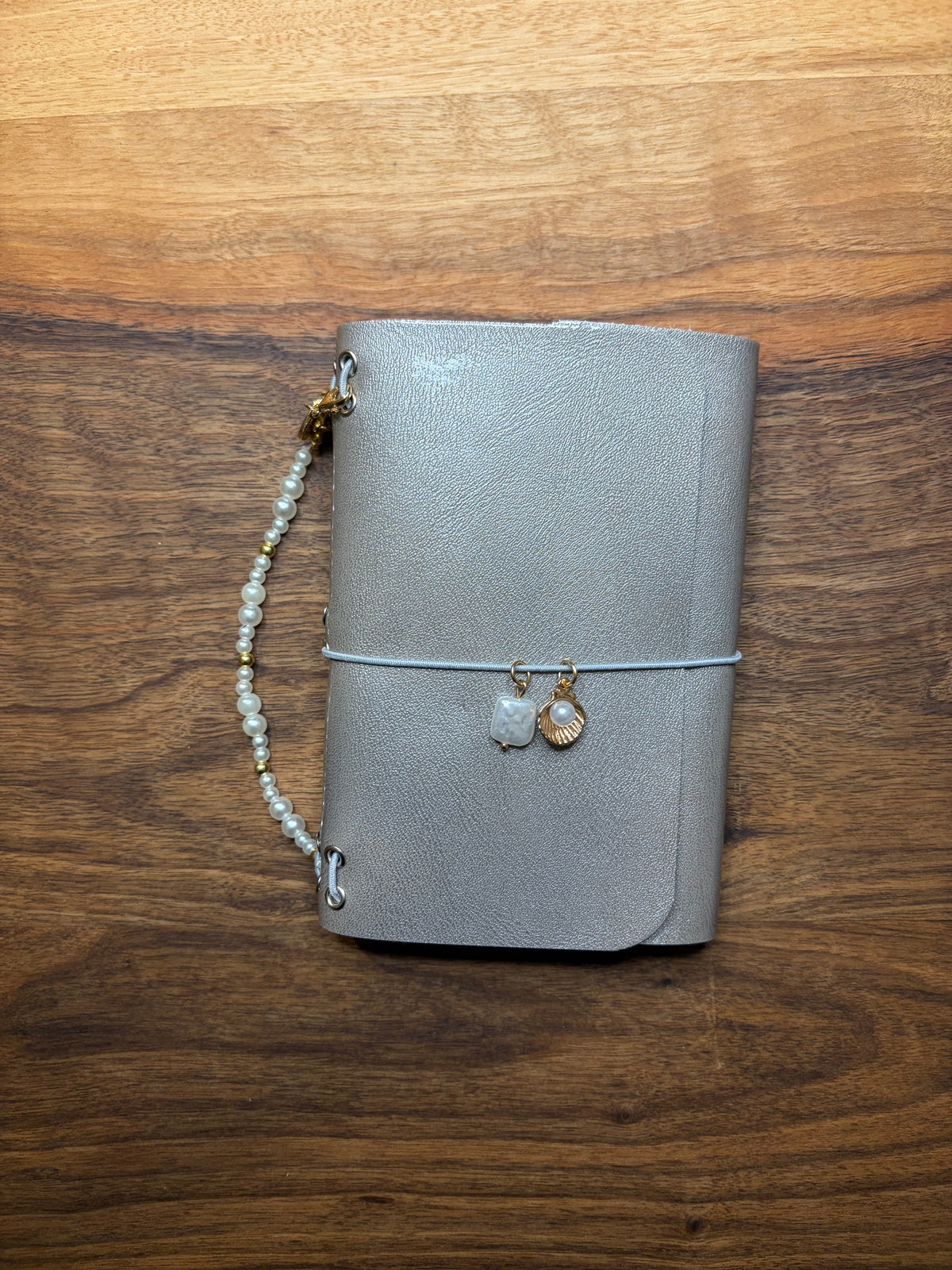 Silver Ocean Leather Journal Cover