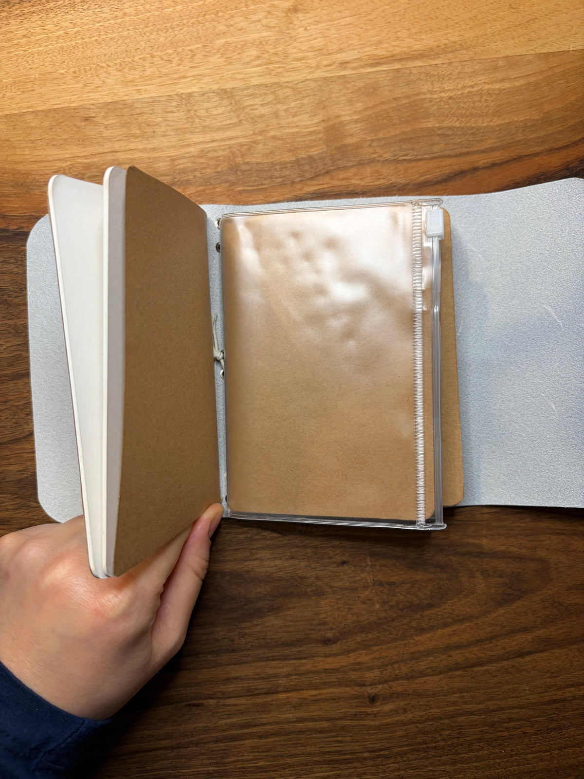 Silver Ocean Leather Journal Cover