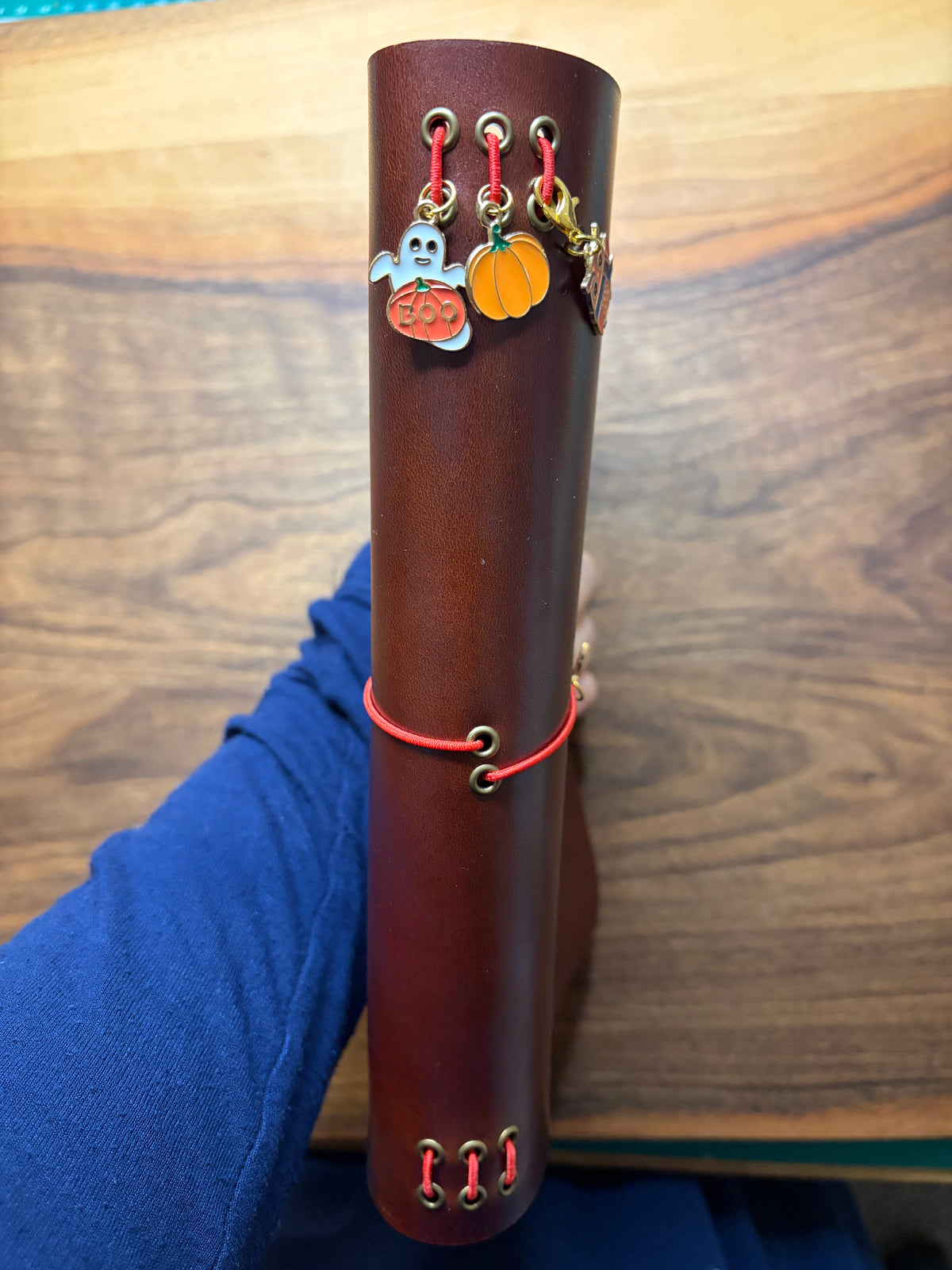 Spooky Halloween Leather Journal Cover A5