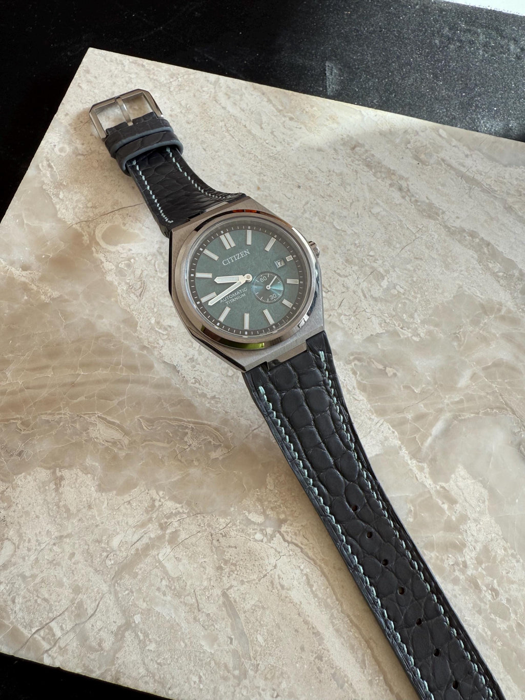 Citizen Zenshin Leather Watch Strap - Matte Alligator Leather