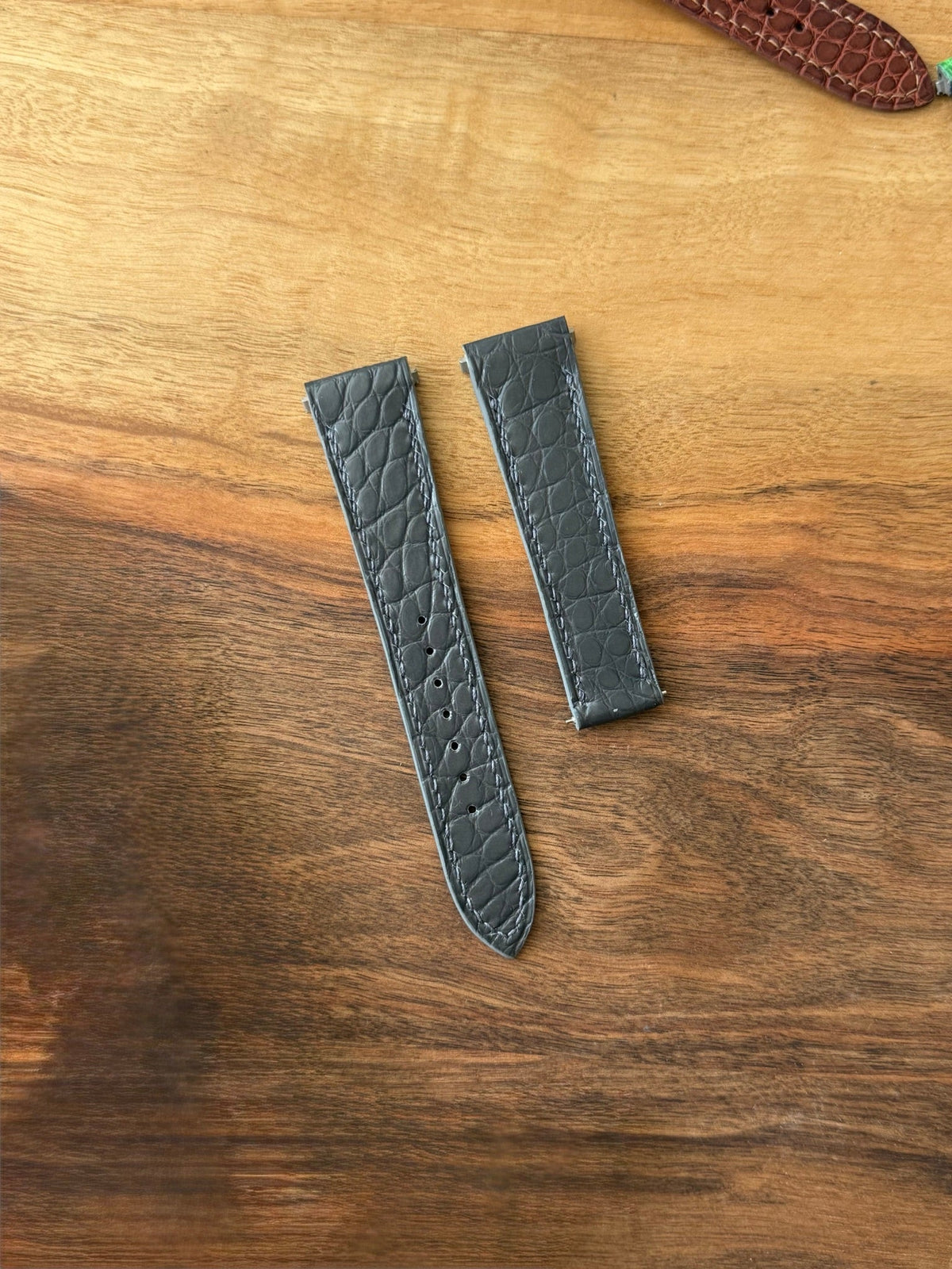 Matte alligator leather strap for Cartier Santos WSSA – handmade by Atelier Taha