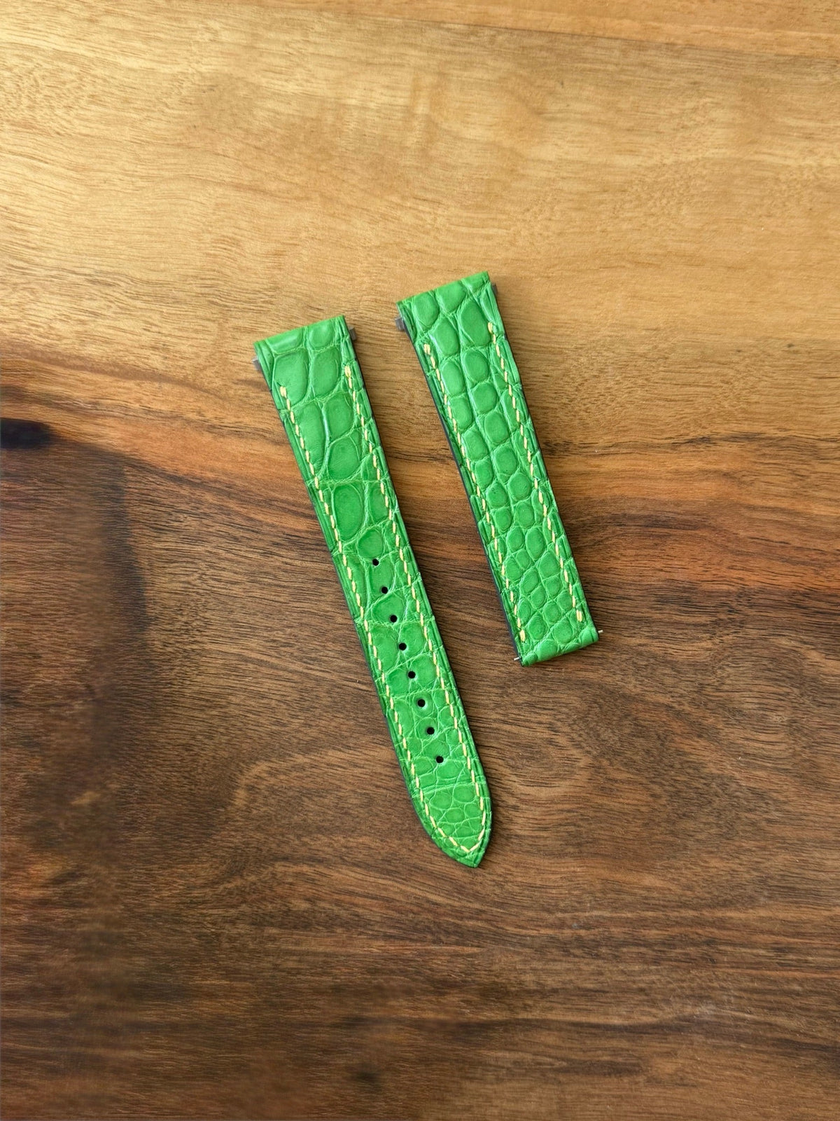 Matte alligator leather strap for Cartier Santos WSSA – handmade by Atelier Taha