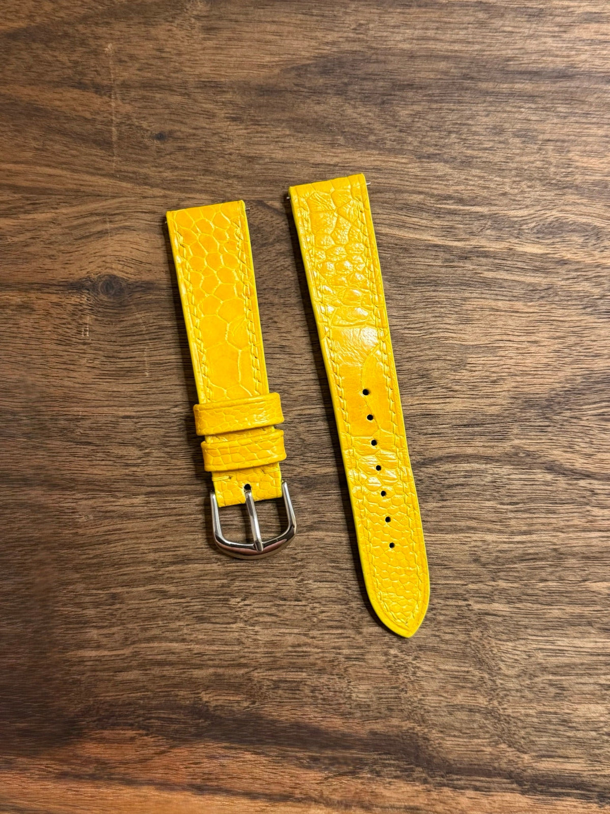 Ostrich leg leather strap – handmade by Atelier Taha