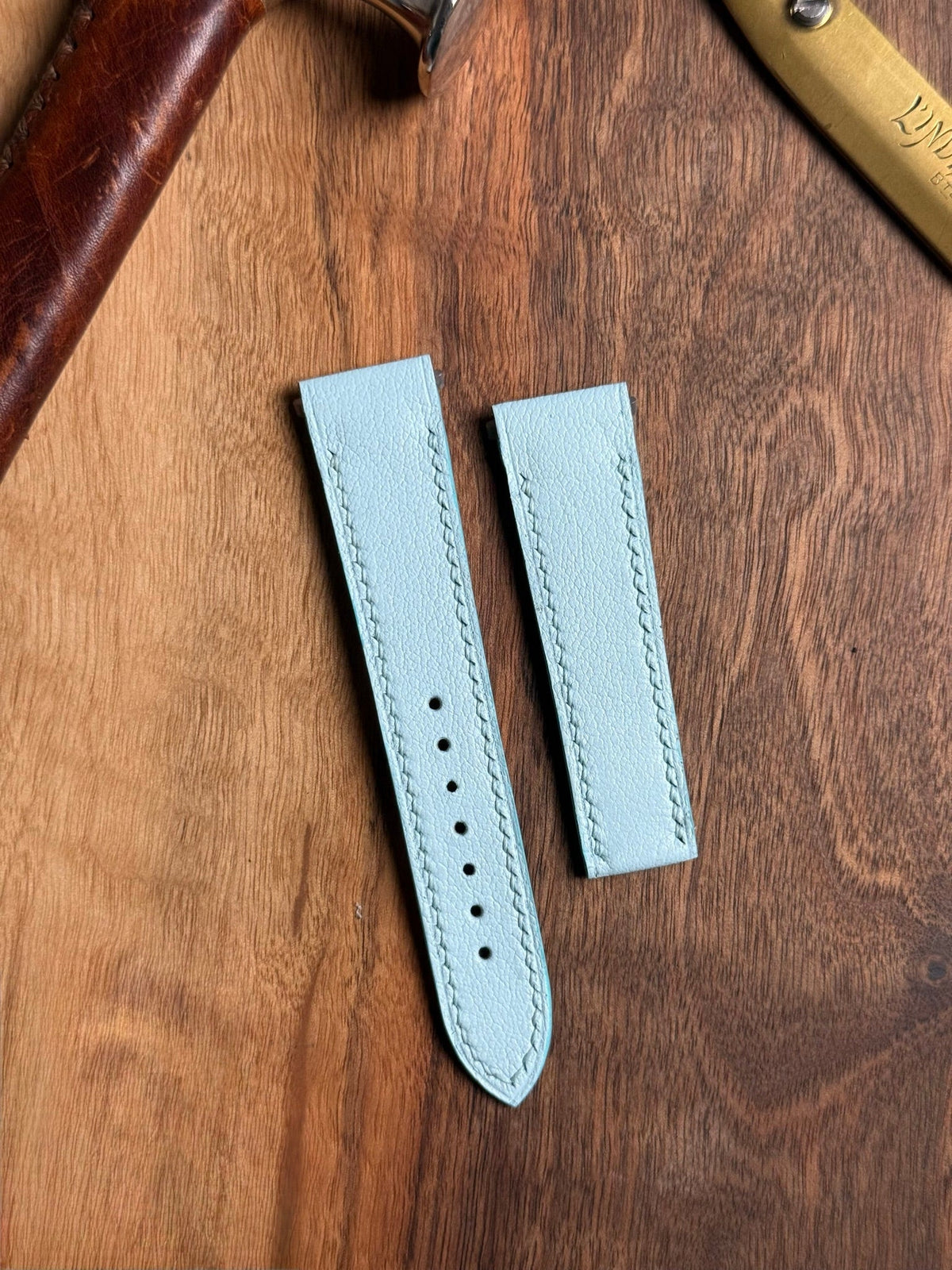 French goat leather strap for Cartier Santos-Dumont – handmade by Atelier Taha