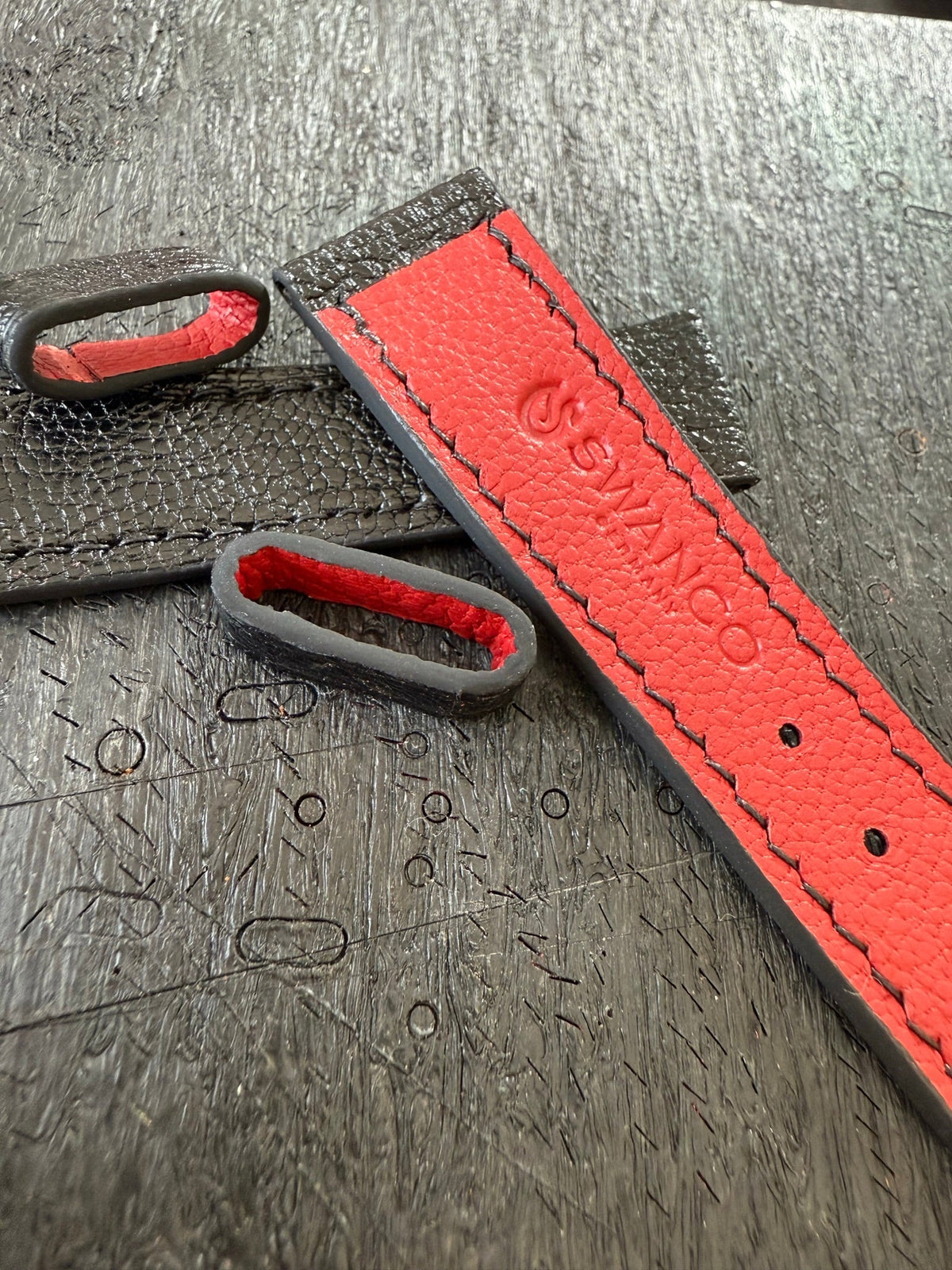 French goat leather strap for Cartier Santos-Dumont – handmade by Atelier Taha