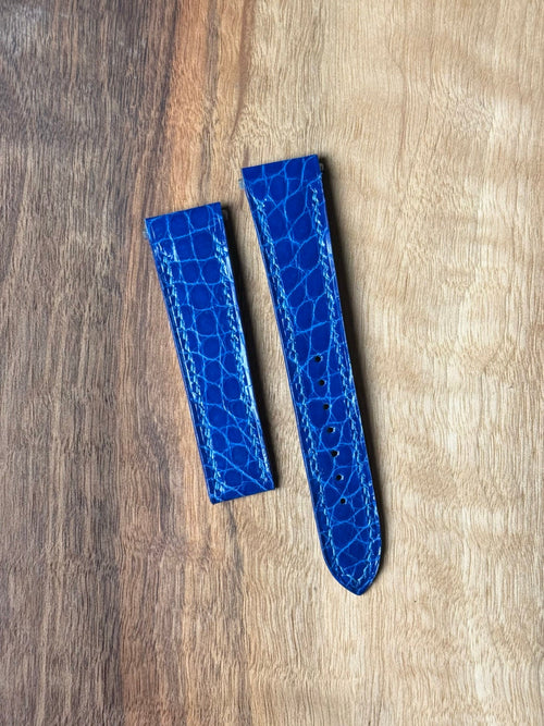 Shiny Alligator Flank Watch Strap – Handmade to Order