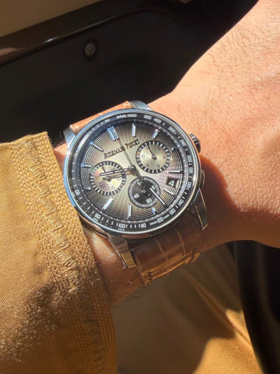Large grain alligator leather strap for Audemars Piguet Code 11.59 – handmade by Atelier Taha