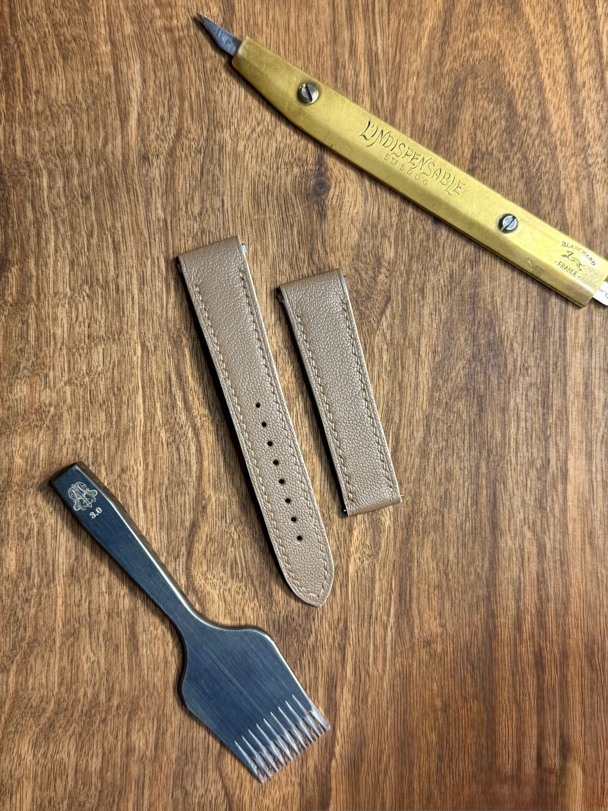 French goat leather strap – handmade by Atelier Taha
