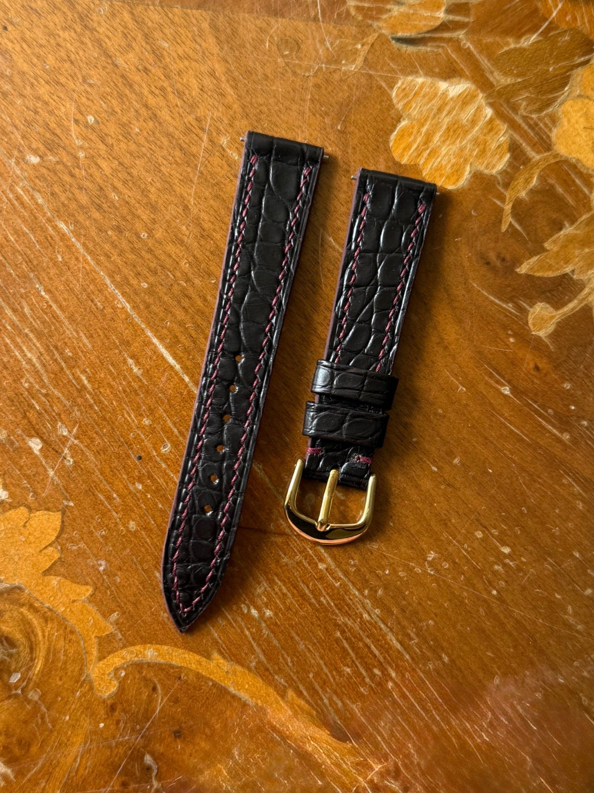 Matte alligator leather strap – handmade by Atelier Taha