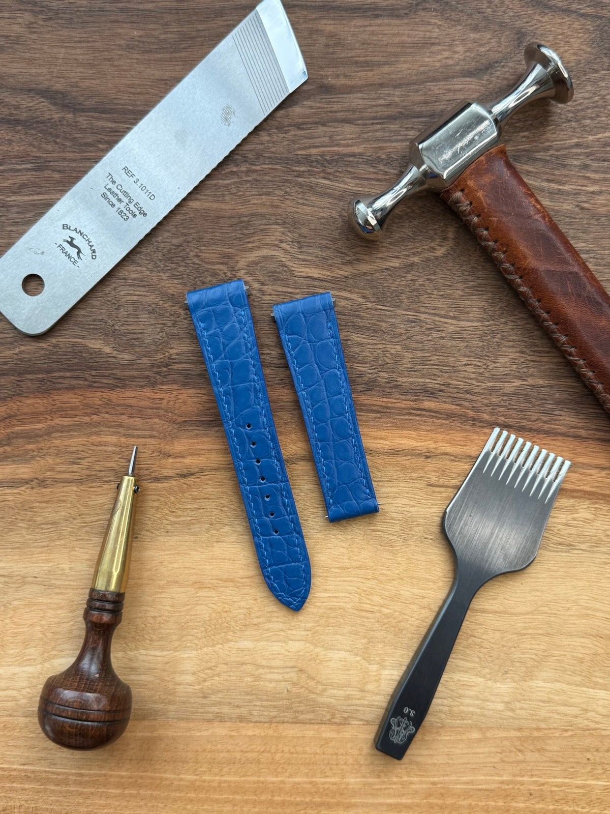 Matte alligator leather strap – handmade by Atelier Taha